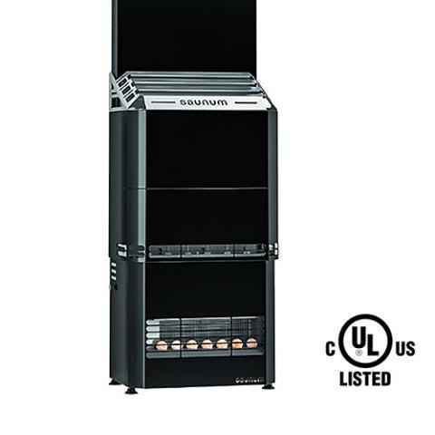 Saunum AIR 5 Sauna Heater - Air Series, 4.8kW Sauna Heater w/Climate Equalizer, Black