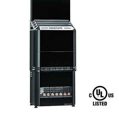 Saunum AIR 5 Sauna Heater - Air Series, 4.8kW Sauna Heater w/Climate Equalizer, Black