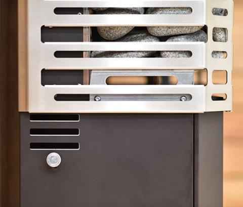 Saunum AIR 5 Sauna Heater - Air Series, 4.8kW Sauna Heater w/Climate Equalizer, Black