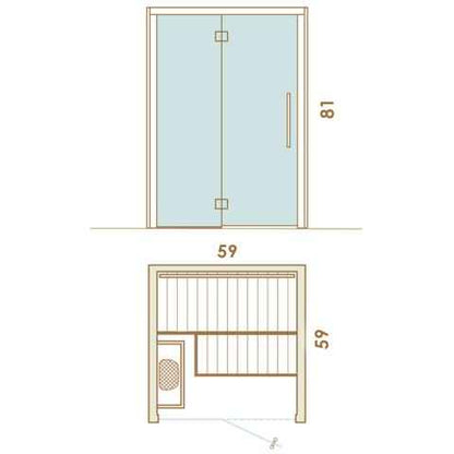 Auroom Cala Glass - Aspen - Up to 4-person