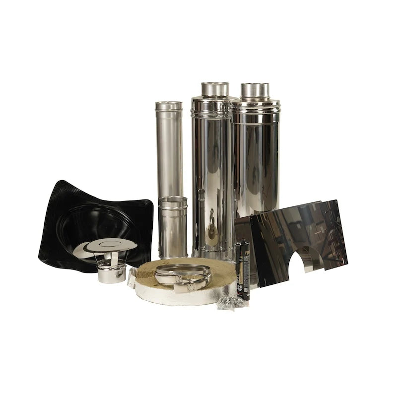 Canadian Timber top exit chimney kit components