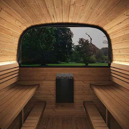 SaunaLife Model CL12GCP Cube-Series Outdoor Home Sauna Suite Kit, Up to 8 Persons