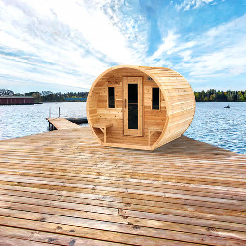 Canadian Timber Elation 4 Person Outdoor Sauna with Porch — view 1