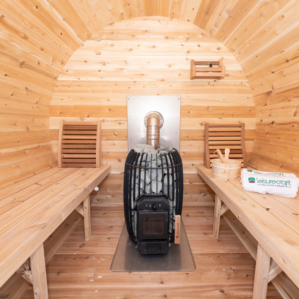 Canadian Timber Elation 4 Person Outdoor Sauna with Porch — view 4
