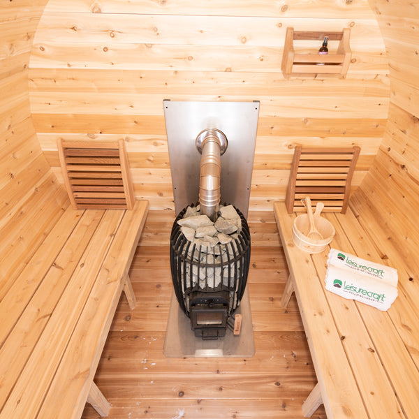Canadian Timber Elation 4 Person Outdoor Sauna with Porch — view 5