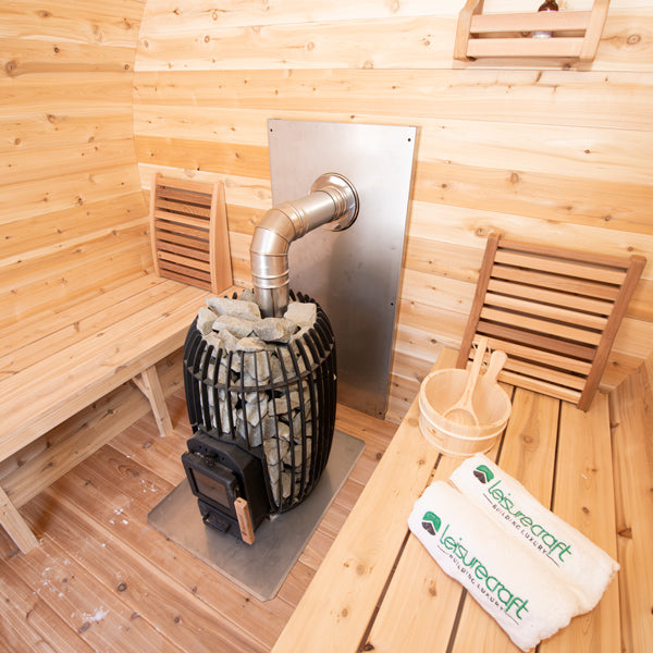 Canadian Timber Elation 4 Person Outdoor Sauna with Porch — view 6