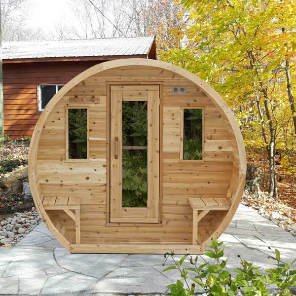 Canadian Timber Elation 4 Person Outdoor Sauna with Porch — view 7