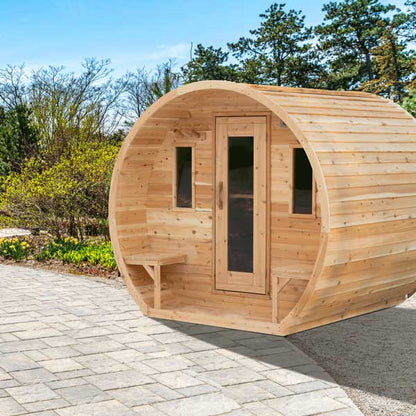 Canadian Timber Elation 4 Person Outdoor Sauna with Porch — view 8