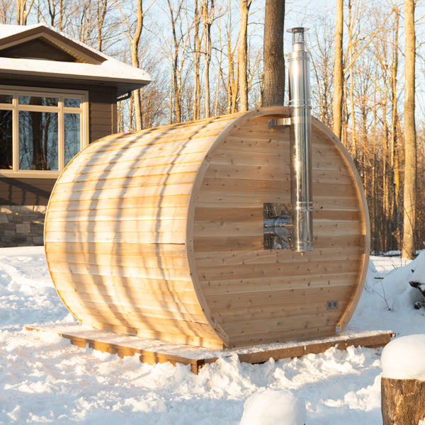 Canadian Timber Elation 4 Person Outdoor Sauna with Porch — view 9