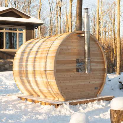 Canadian Timber Elation 4 Person Outdoor Sauna with Porch — view 9