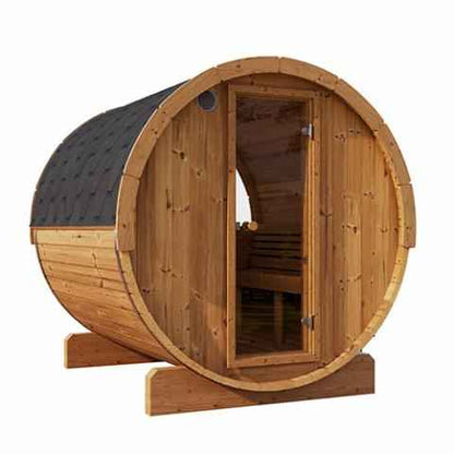 SaunaLife Ergo-series Model E8W - 6 Person Sauna Barrel with rear Window
