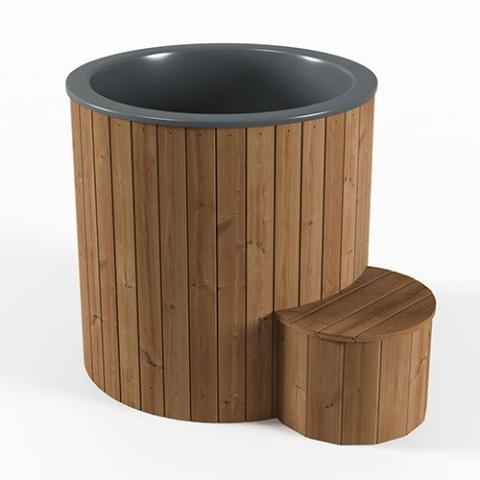 SaunaLife Model S1N, 1-Person Cold/Hot Immersion Tub, Natural