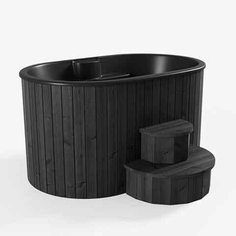 SaunaLife Model S2B, 2-Person Cold/Hot Immersion Tub, Black