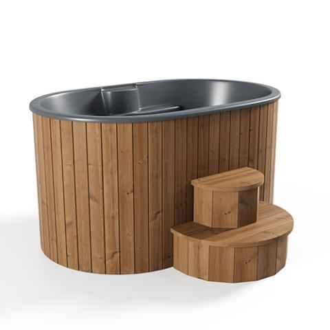 SaunaLife Model S2N, 2-Person Cold/Hot Immersion Tub, Natural