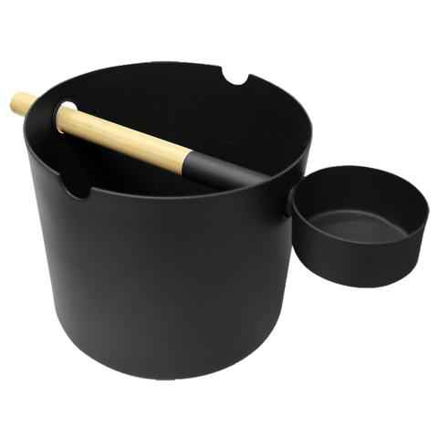 KOLO Bucket and Ladle - Sauna Bucket and Ladle Set, Bamboo/Aluminum, 1Gal