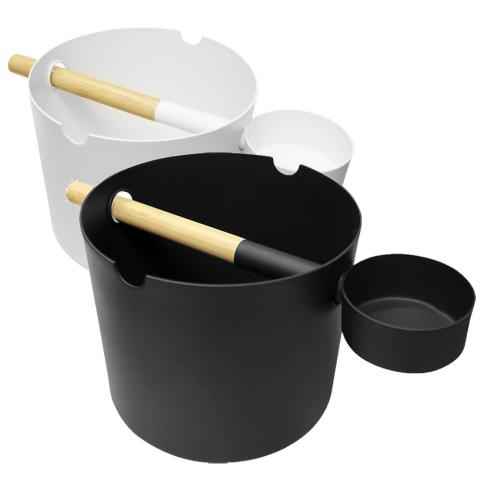 KOLO Bucket and Ladle - Sauna Bucket and Ladle Set, Bamboo/Aluminum, 1Gal