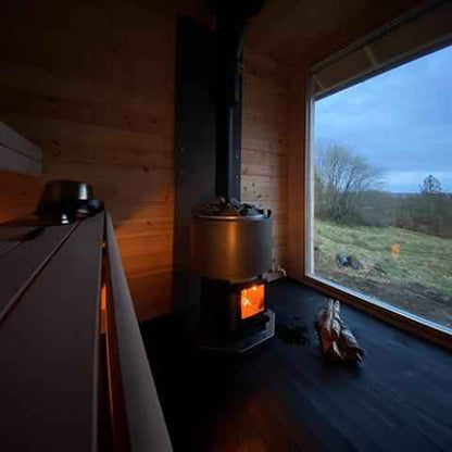 Narvi Luosto VS Wood-Burning Sauna Stove, Watertank, 16kW