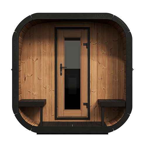 SaunaLife Model CL12GCP Cube-Series Outdoor Home Sauna Suite Kit, Up to 8 Persons