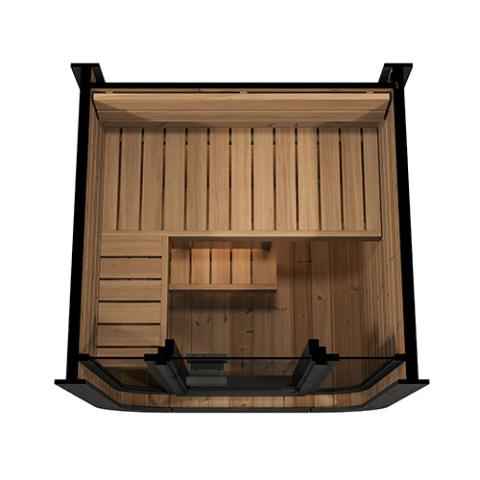 SaunaLife Model CL3G Cube-Series - 2 Person Sauna with glass front