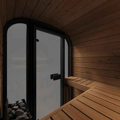 SaunaLife Model CL3G Cube-Series - 2 Person Sauna with glass front