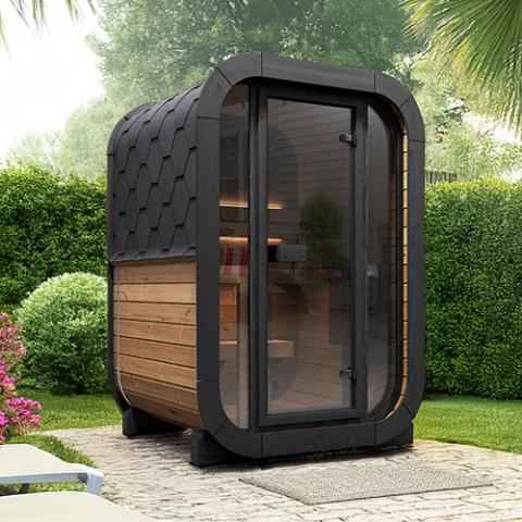 SaunaLife Model CL3G Cube-Series - 2 Person Sauna with glass front