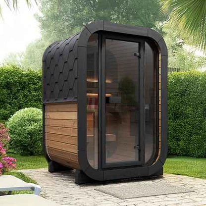 SaunaLife Model CL3G Cube-Series - 2 Person Sauna with glass front