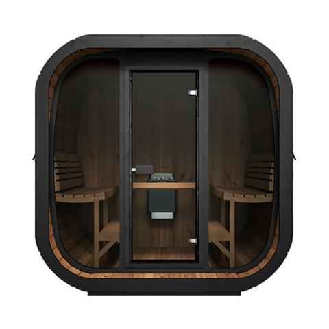 SaunaLife Model CL7G Cube-series 6-Person Sauna with Glass Front