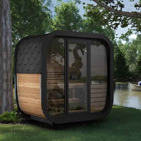 SaunaLife Model CL4G Cube-Series - 3 Person Sauna with glass front