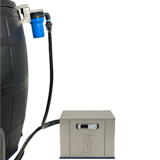 Penguin Chillers barrel bracket fitted to an Ice Barrel