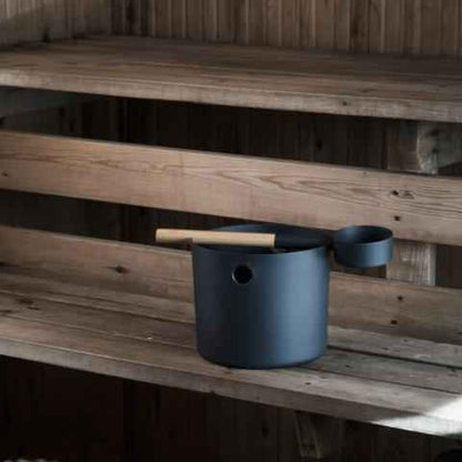KOLO Bucket and Ladle - Sauna Bucket and Ladle Set, Bamboo/Aluminum, 1Gal
