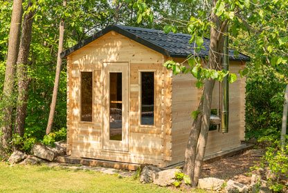 Canadian Timber Georgian 4 Person Cabin Sauna with Change Room — view 2