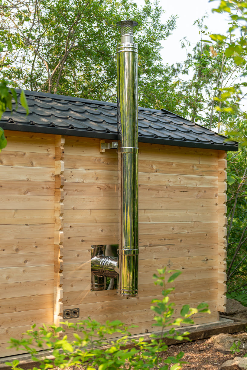 Canadian Timber Georgian 4 Person Cabin Sauna with Change Room — view 4