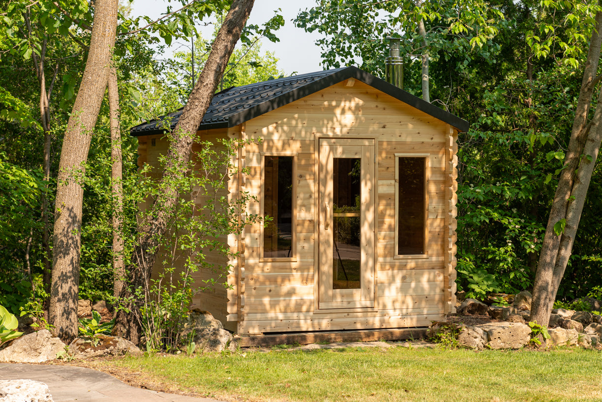 Canadian Timber Georgian 4 Person Cabin Sauna with Change Room — view 5