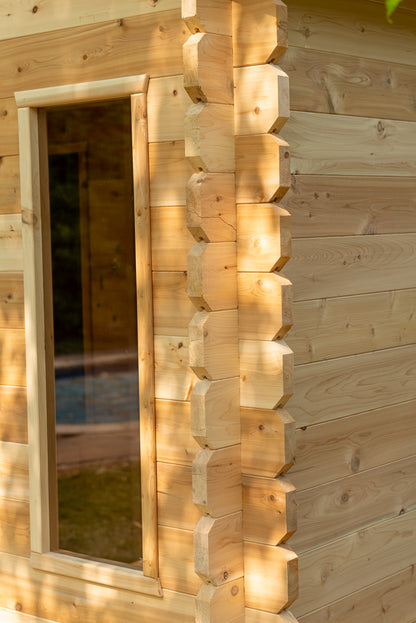 Canadian Timber Georgian 4 Person Cabin Sauna with Change Room — view 7