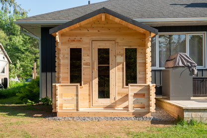 Canadian Timber Georgian 4 Person Cabin Sauna with Porch — view 4
