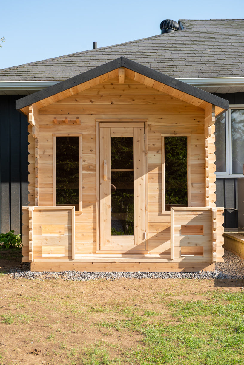 Canadian Timber Georgian 4 Person Cabin Sauna with Porch — view 5