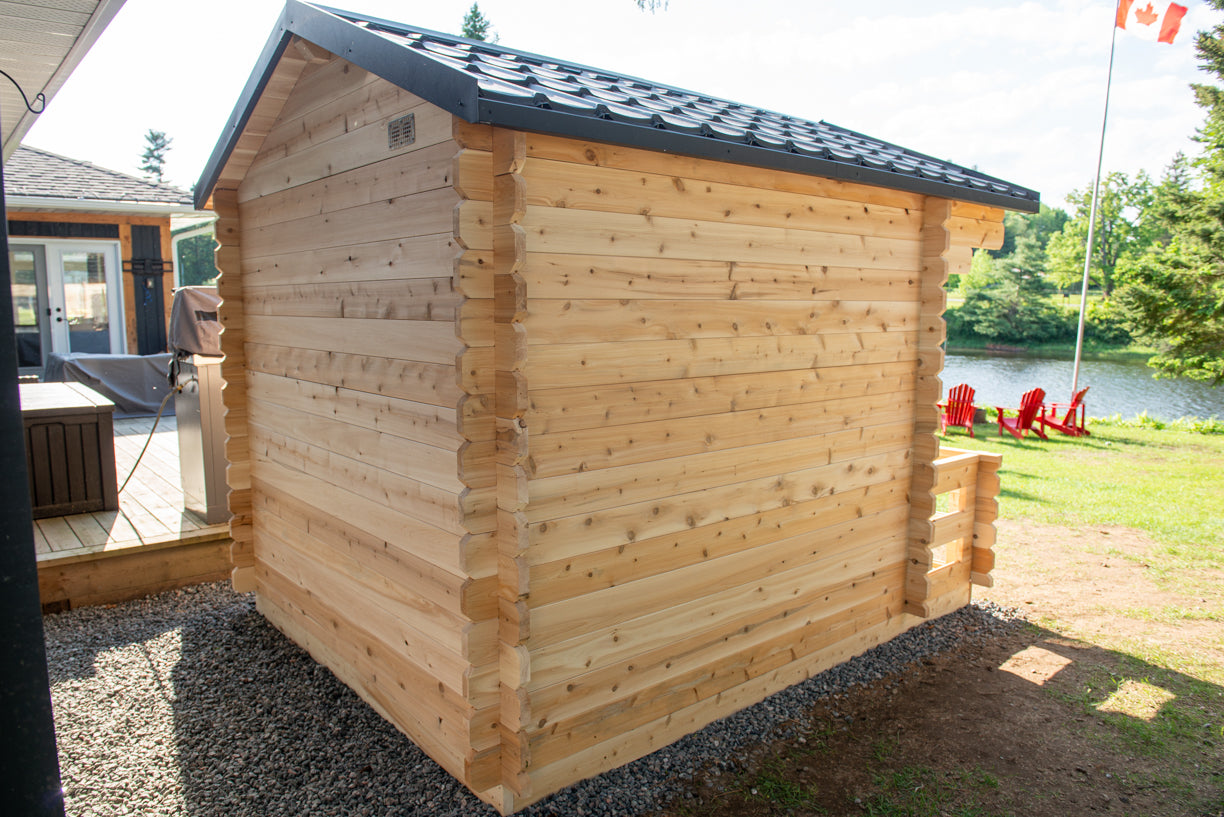 Canadian Timber Georgian 4 Person Cabin Sauna with Porch — view 6
