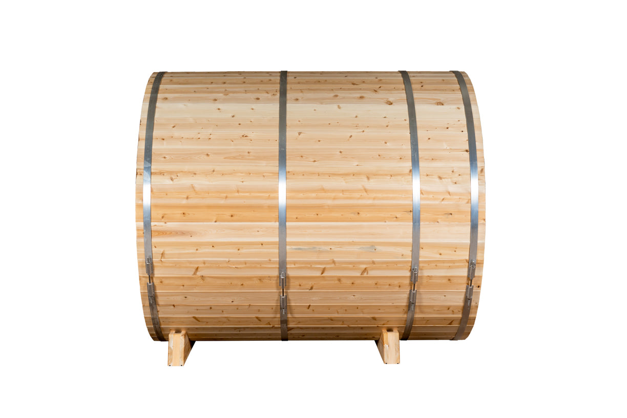 Canadian Timber Serenity MP 4-6 Person Barrel Sauna with Porch — view 3