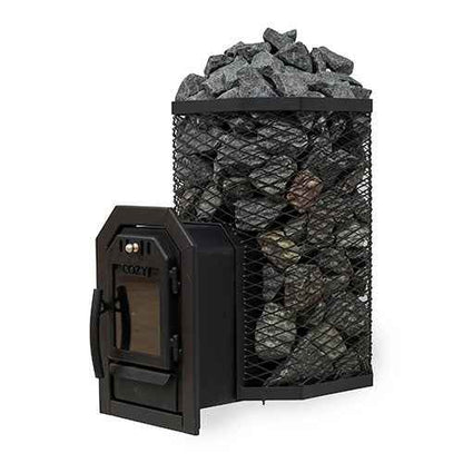 Cozy Heat Thru-Wall Sauna Heater Wood-Burning Sauna Stove, Up to 18kW