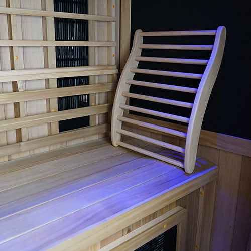Finnmark Ergonomic Cedar Backrest; Canadian Red Cedar Ergonomic S-Shape Sauna Backrest