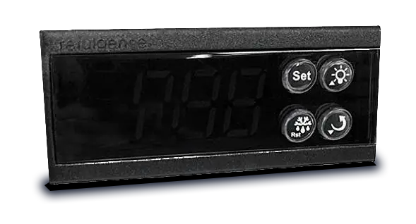 Digital temperature controller on the front of the chiller