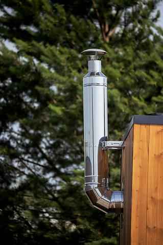HUUM Thru-Wall Chimney Kit - Sauna Wood Stove Chimney Set, Thru-Wall