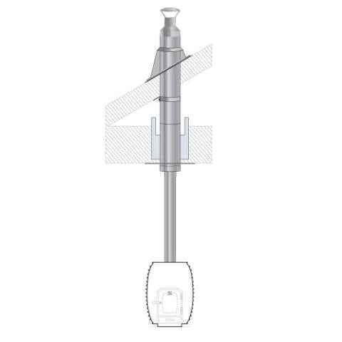 HUUM Chimney Thru-Ceiling Kit - Sauna Wood Stove Chimney Set, Thru-Ceiling
