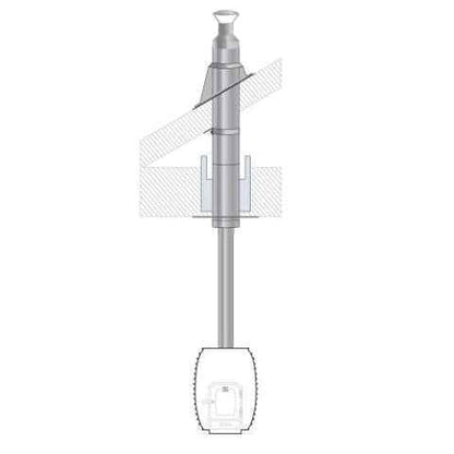 HUUM Chimney Thru-Ceiling Kit - Sauna Wood Stove Chimney Set, Thru-Ceiling