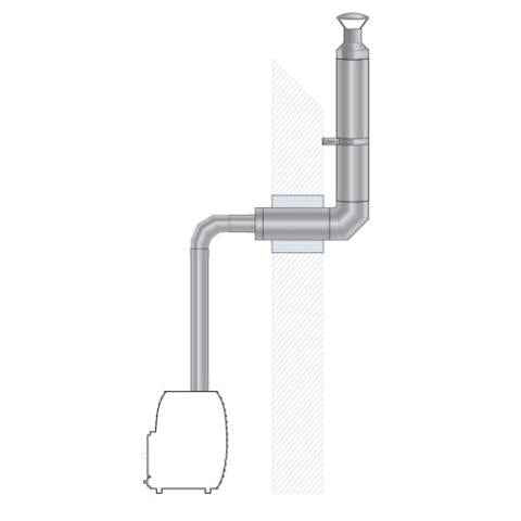 HUUM Thru-Wall Chimney Kit - Sauna Wood Stove Chimney Set, Thru-Wall